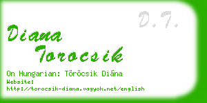 diana torocsik business card